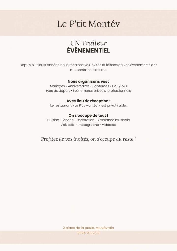 Carte Ptit Montev 5 Traiteur